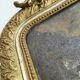 Large Louis Philippe mirror with antique mercury pediment, height 107cm, vintage