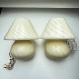 Lampes de table champignon Vetri Venini Murano