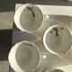Set of 6 antique bird-patterned coffee cups