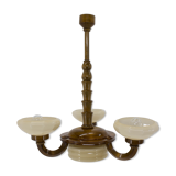 Lustre en bois Art Déco, années 1930