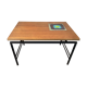 Vintage coffee table in wood and metal years 60/70