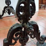 bistro table with cast iron base and marble top