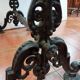 bistro table with cast iron base and marble top