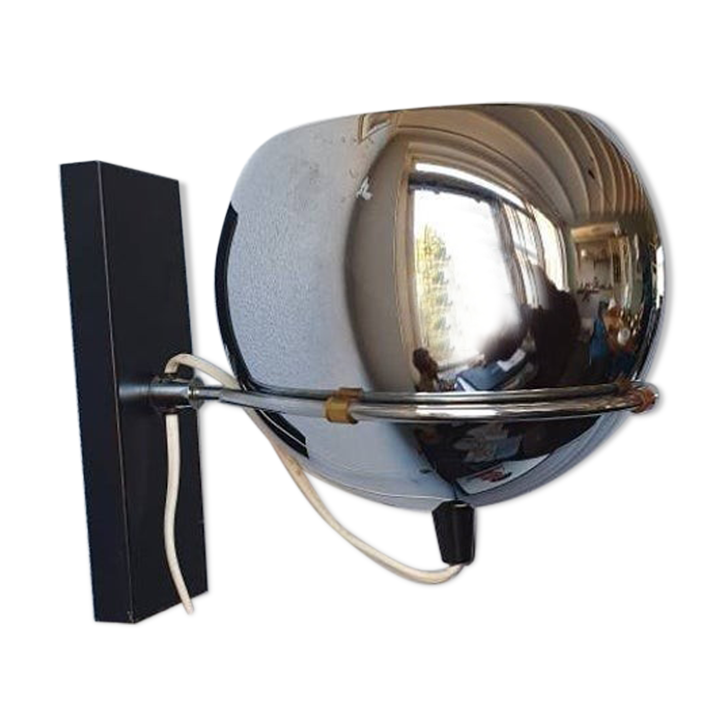 Vintage chrome wall applique 1970