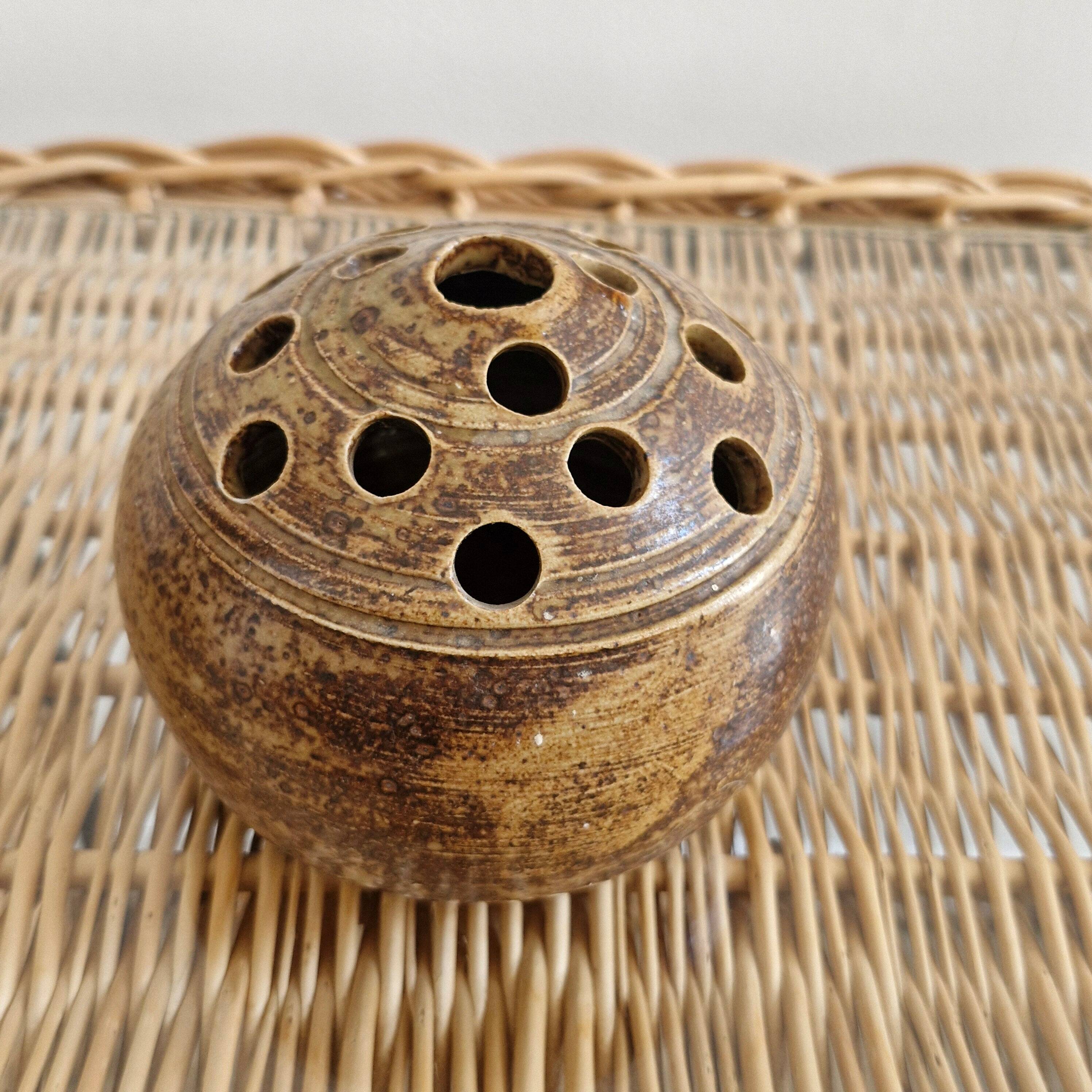 Vase with pyrite sandstone flowers