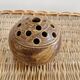 Vase with pyrite sandstone flowers