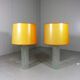 Set of 2 large glass table lamps 1960’s