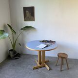 80s round beech table