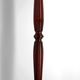 Art Deco floor lamp in carved walnut, stained glass shade, France, c. 1920