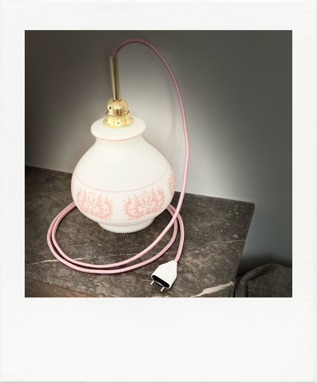 Baladeuse à poser, rose et opaline
