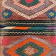 Vintage Turkish Mini Kilim 80x48 cm Wool Small Kelim Runner, shabby Chic