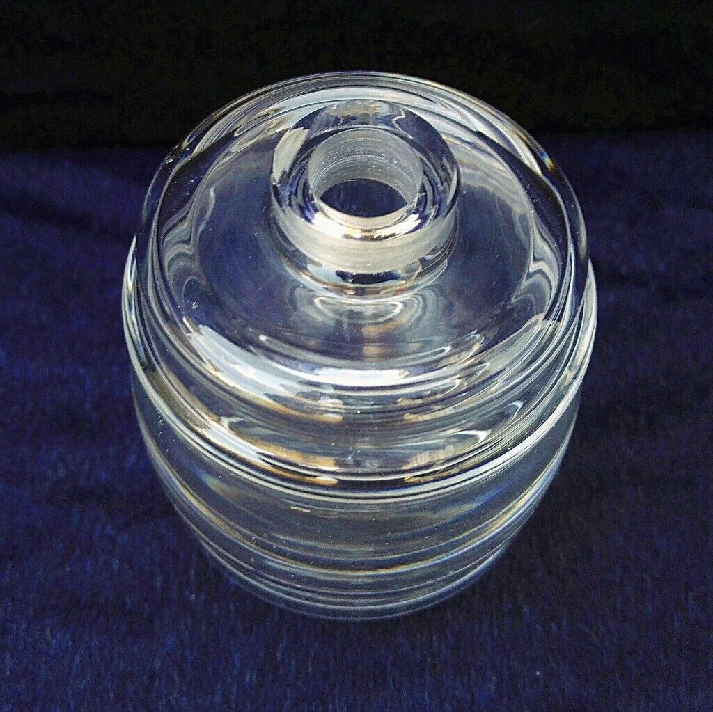Vintage Baccarat crystal barrel bottle