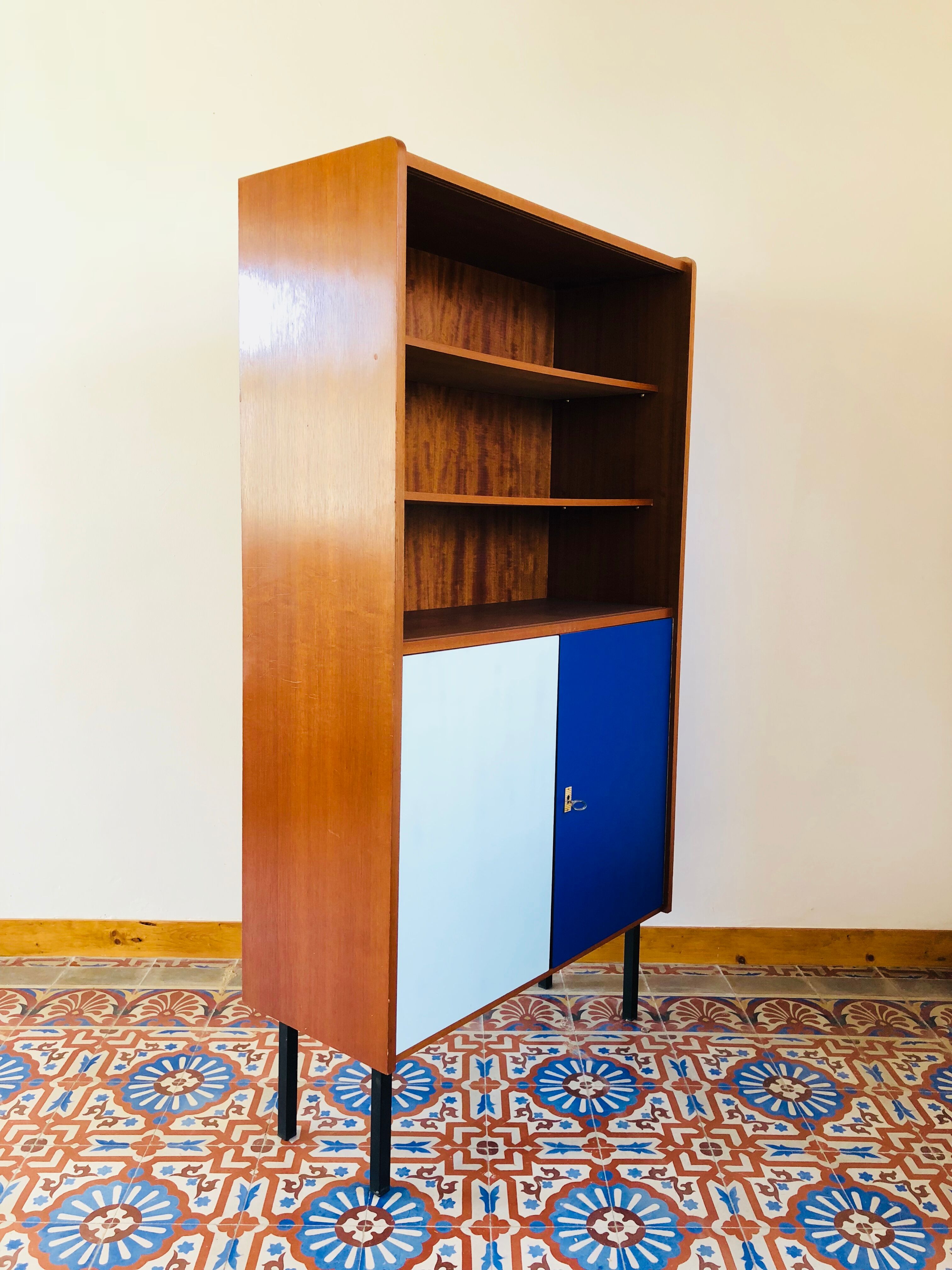Vintage teak library 1960