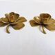 Bougeoirs fleur trefle en  laiton