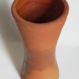 Vase "Diabolo" de potier en terre cuite vernissée vintage