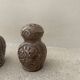 Stoneware owl salt and pepper shakers by Jeanne and Norbert Pierlot