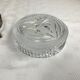 Ashtray in cut crystal and silver metal