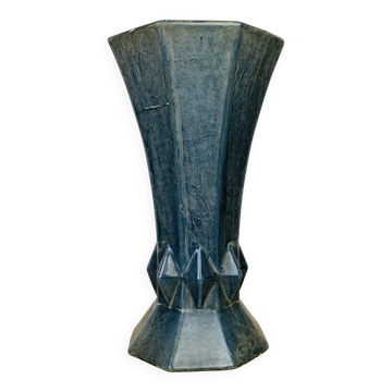 Vase fonte émaillée art déco