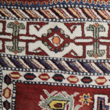 Vintage Caucasian Kazak Carpet Area Rug- 207x227cm