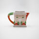 Fitz and Floyd teapot, sugar bowl and milk jar set
