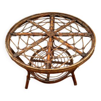 Rattan coffee table from the 50's Italy