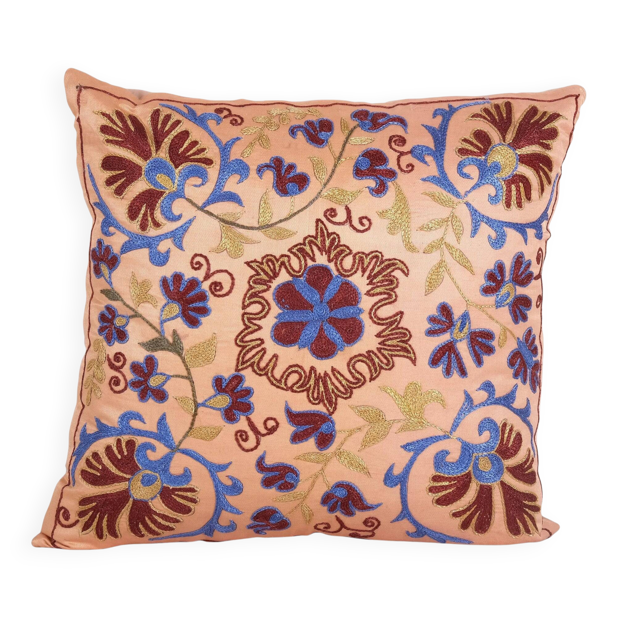 Vintage embroidered cushion cover 46x48 cm