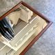 Dark wooden mirror ☐ 40 x 29.5 cm