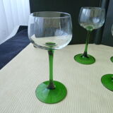 Set de 4 verres à vin d'Alsace en verre uni