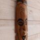 African mask in light wood