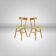 Set of 2 Beech Chairs, 1960s, Czechoslovakia