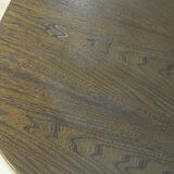 Oval elm table with extension cords