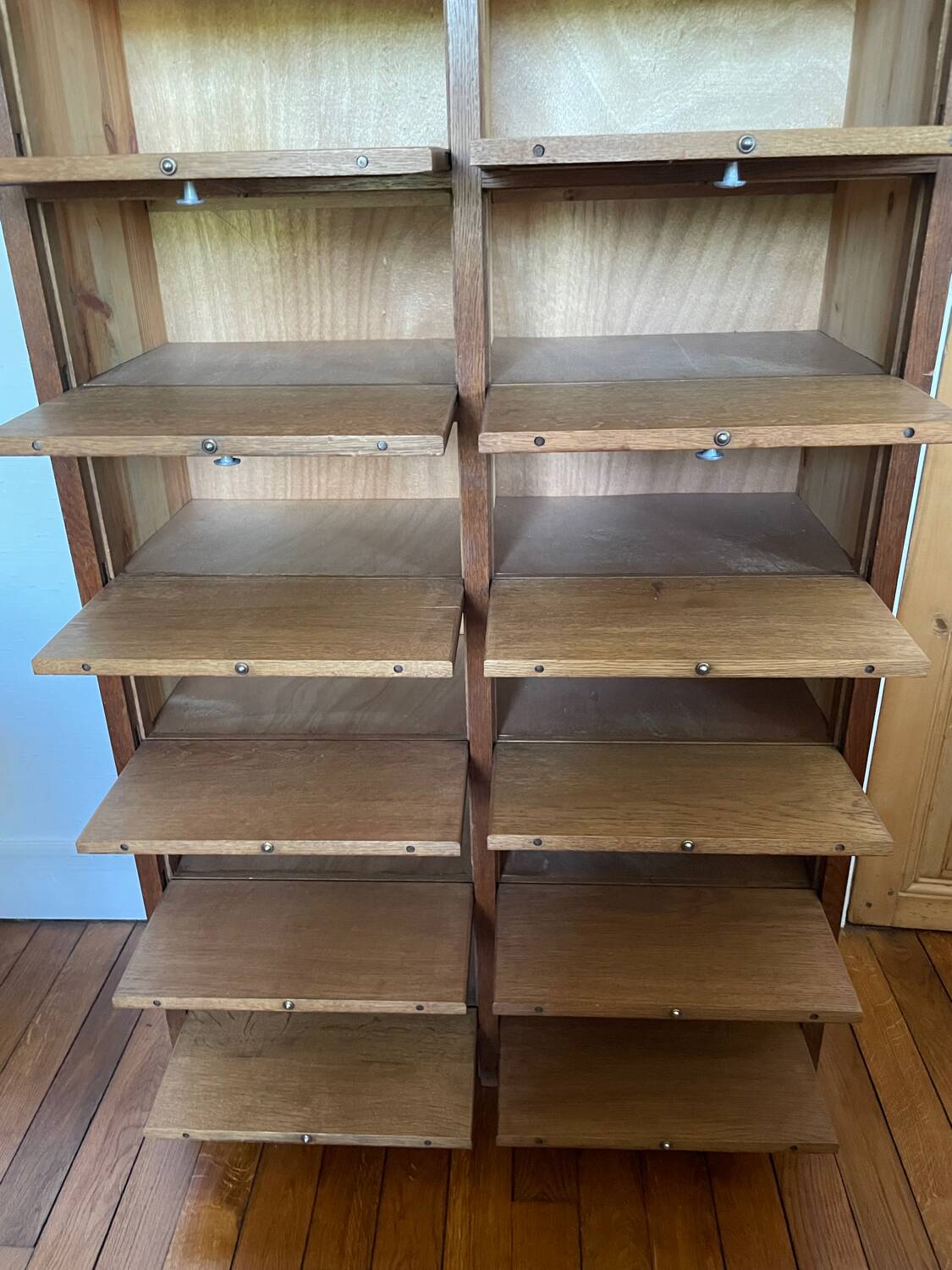 Oak storage cabinet