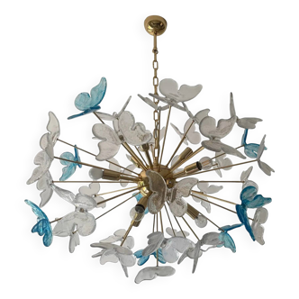 Italian Sputnik Butterfly Chandelier in Murano Glass, Venini Style