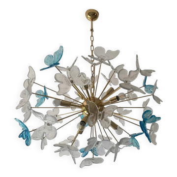 Italian Sputnik Butterfly Chandelier in Murano Glass, Venini Style