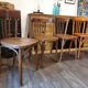 Series of 6 mismatched bistro chairs Baumann and Mahieu