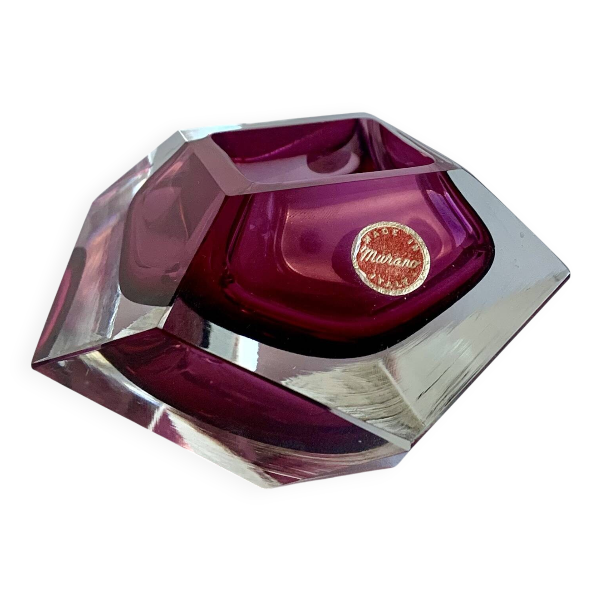 Murano Sommerso Ashtray, Italy 1970s