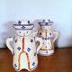Pair of Polish ceramic candlesticks