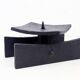 Brutalist cast iron candle holder 1960