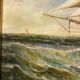 Tableau marine huile sur bois
