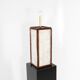 Paire de lampes en os et rotin
