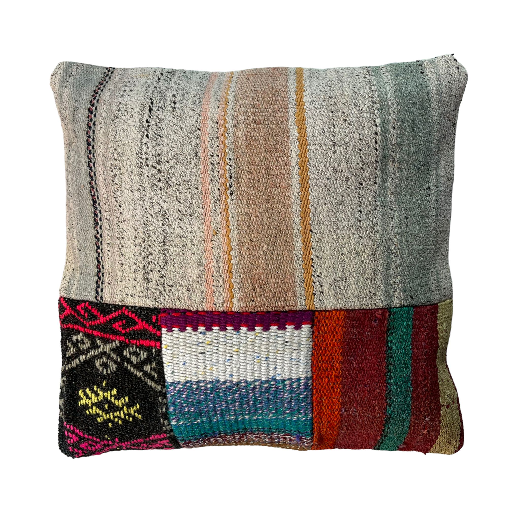Vintage turkish kilim cushion cover 40 x 40 cm