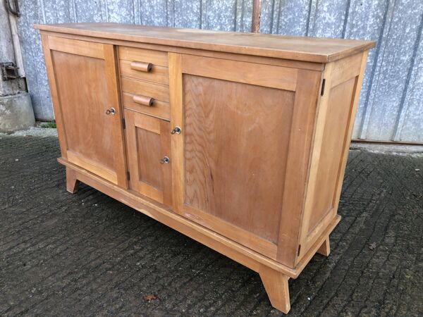 Buffet René Gabriel en hêtre et cp hêtre d’époque reconstruction