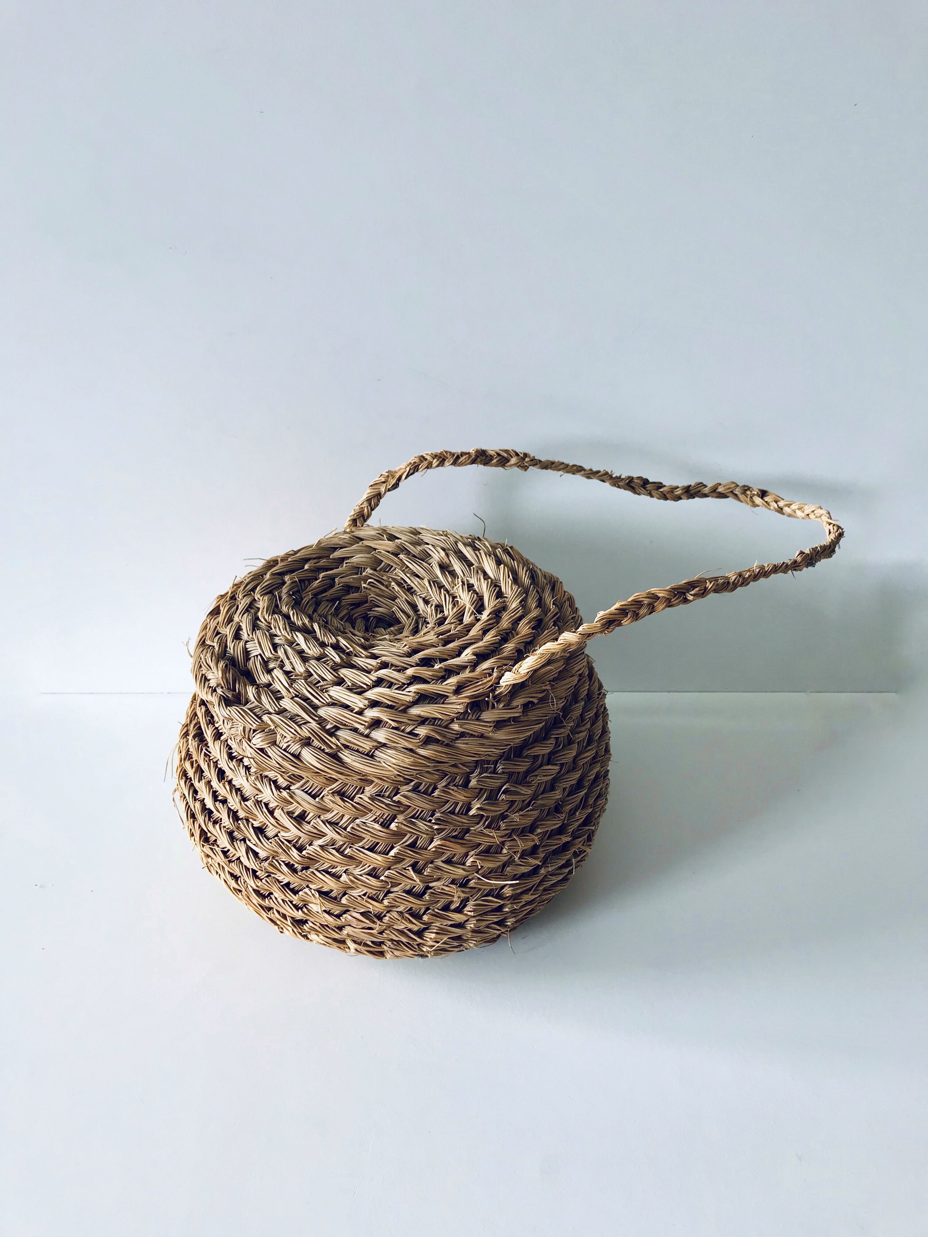 Round bohemian basket