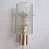 Midcentury Glass and Chrome Wall Lamp, Germany, 1970s