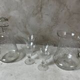 A lot of crystal glasses