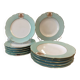 Service de 12 assiettes en porcelaine de Paris - H. Béziat / Maison Blender