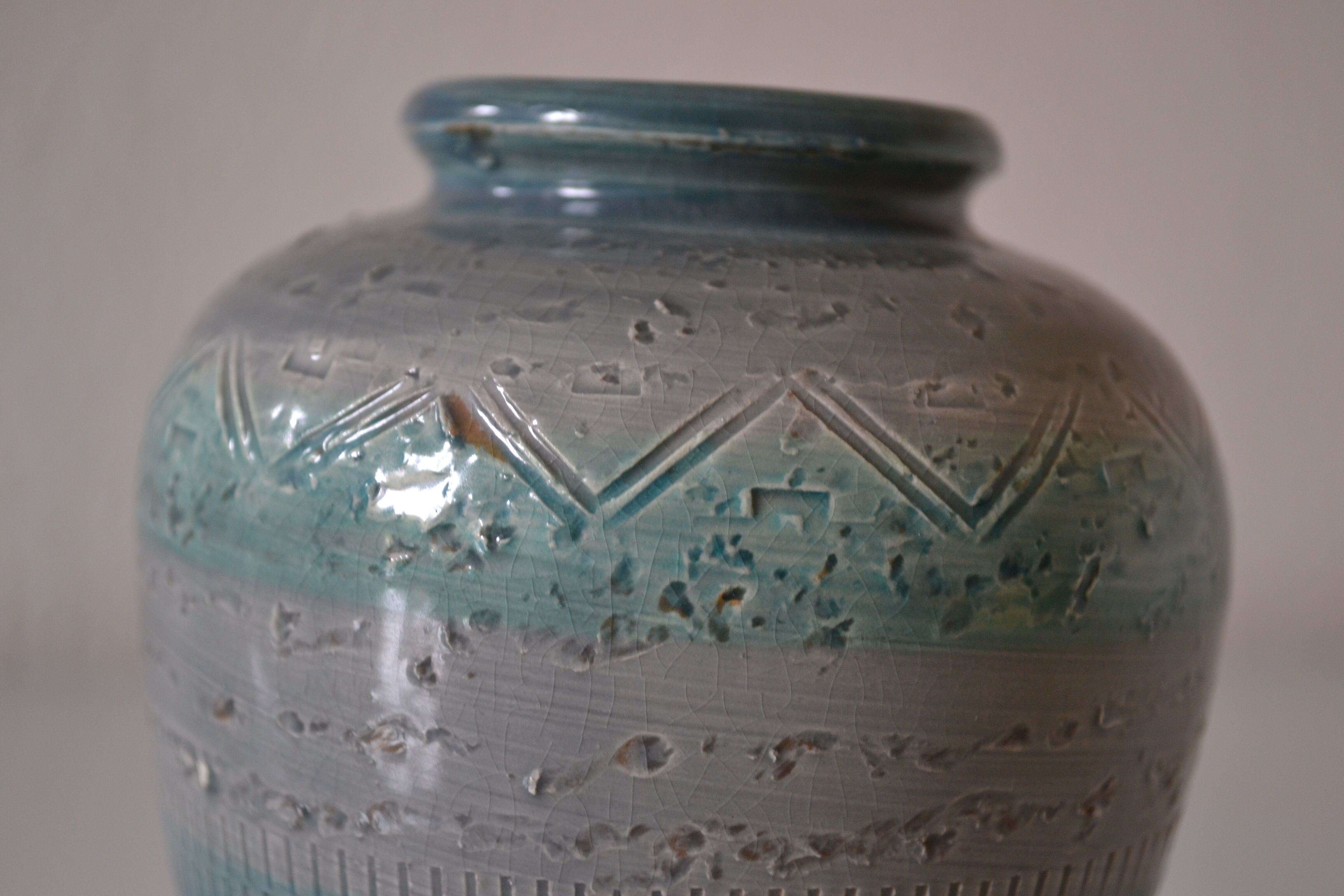 Vase vintage 60's aldo londi bitossi blu rimini