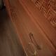 Wooden and rattan wardrobe
