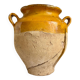 Grease pot, glazed ochre ceramic jar no. 3 - 18th century