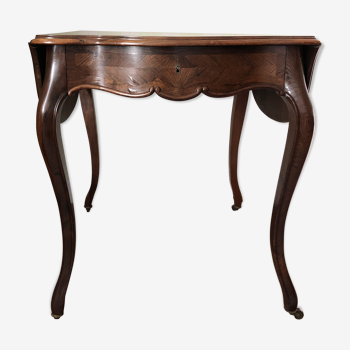 Table bureau Louis XV tout en acajou